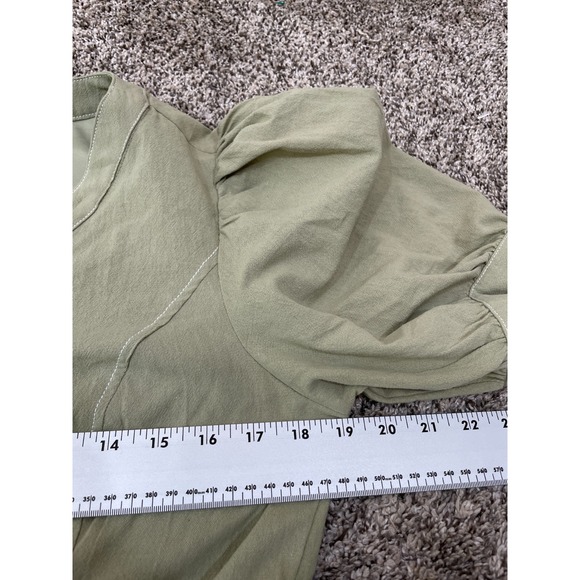 NEW Baltic Born Dress Size L Shelby Midi Tiered Cotton Sage Green Pockets NWT - Picture 5 of 7